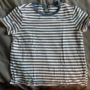 Wild Fable Women’s Navy Blue and White Striped Tee